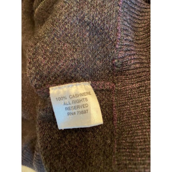 Fiji 100% Cashmere Thick Eggplant Sweater Large - Picture 2 of 4